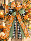 Orange Pumpkin Fall Bow