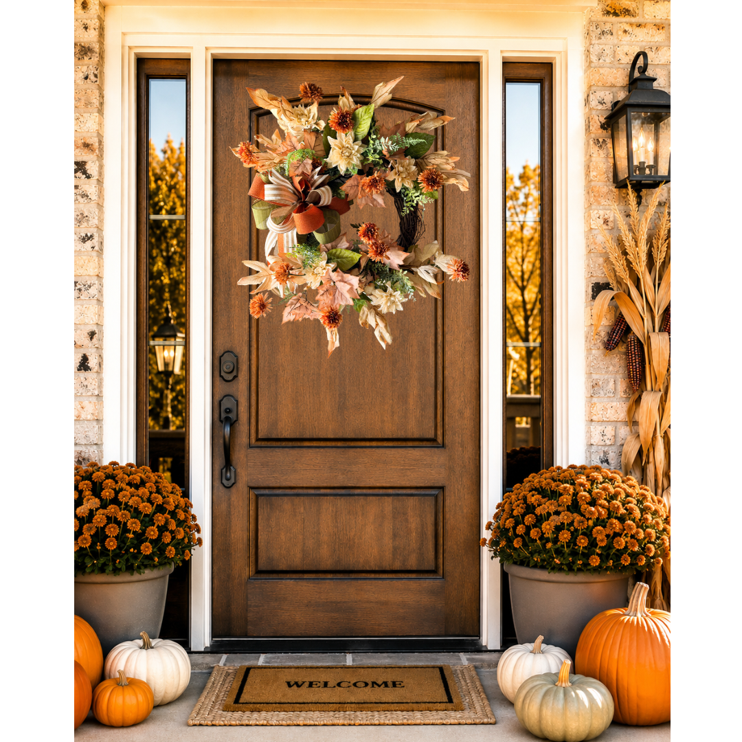 Cozy Cottage - Fall Wreath (27”-29” Total Diameter)