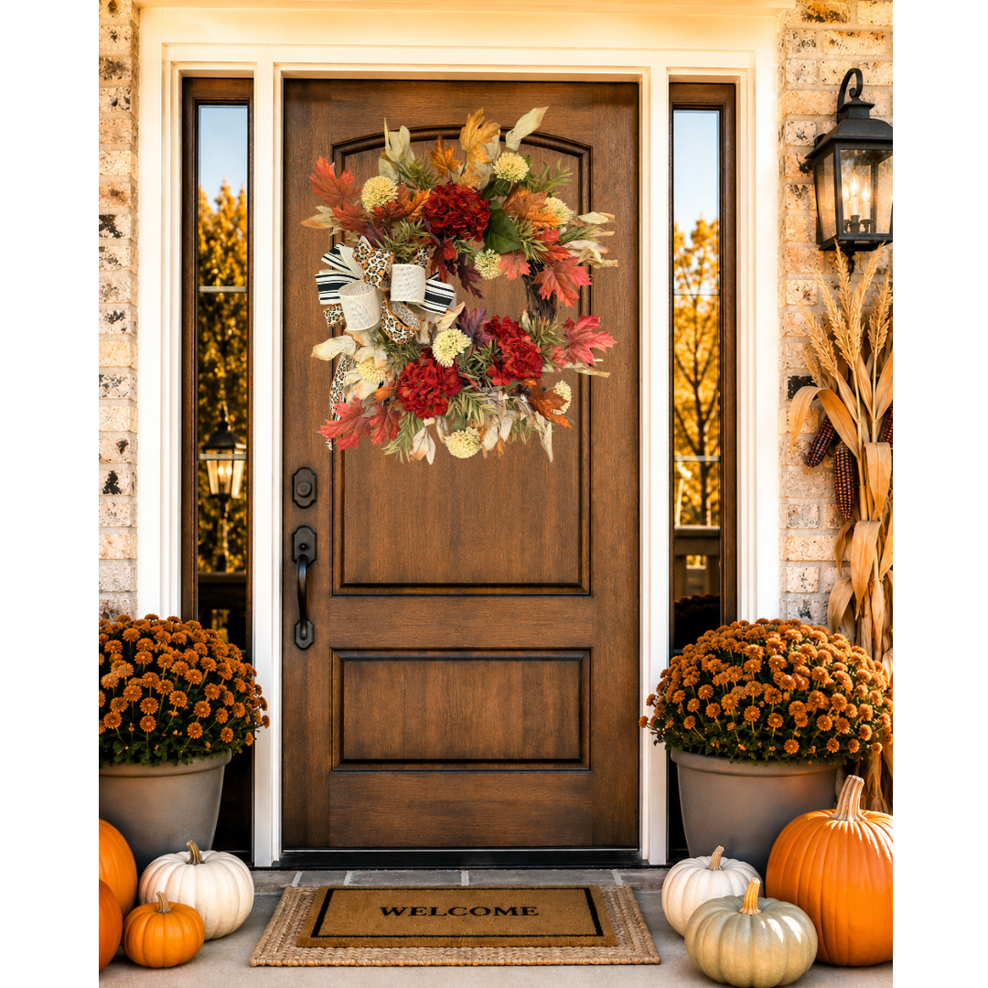 Falling for Fall - Fall Wreath (27”-29” Total Diameter)