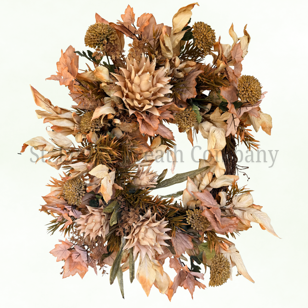 Showroom Stunner - Fall/Neutral Wreath - (27”-29” Total Diameter)