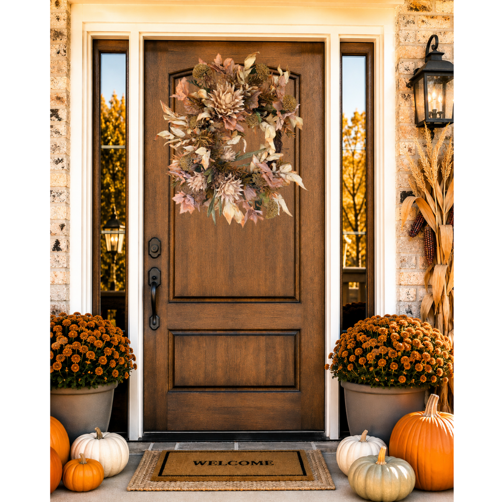 Showroom Stunner - Fall/Neutral Wreath - (27”-29” Total Diameter)
